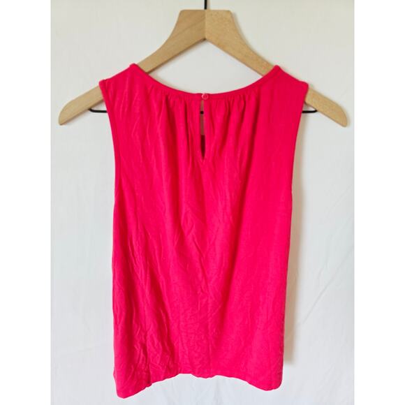 NWT Liverpool Pink XS Knit Sleeveless A-Line Top Blouse Crew Neck - Picture 5 of 6
